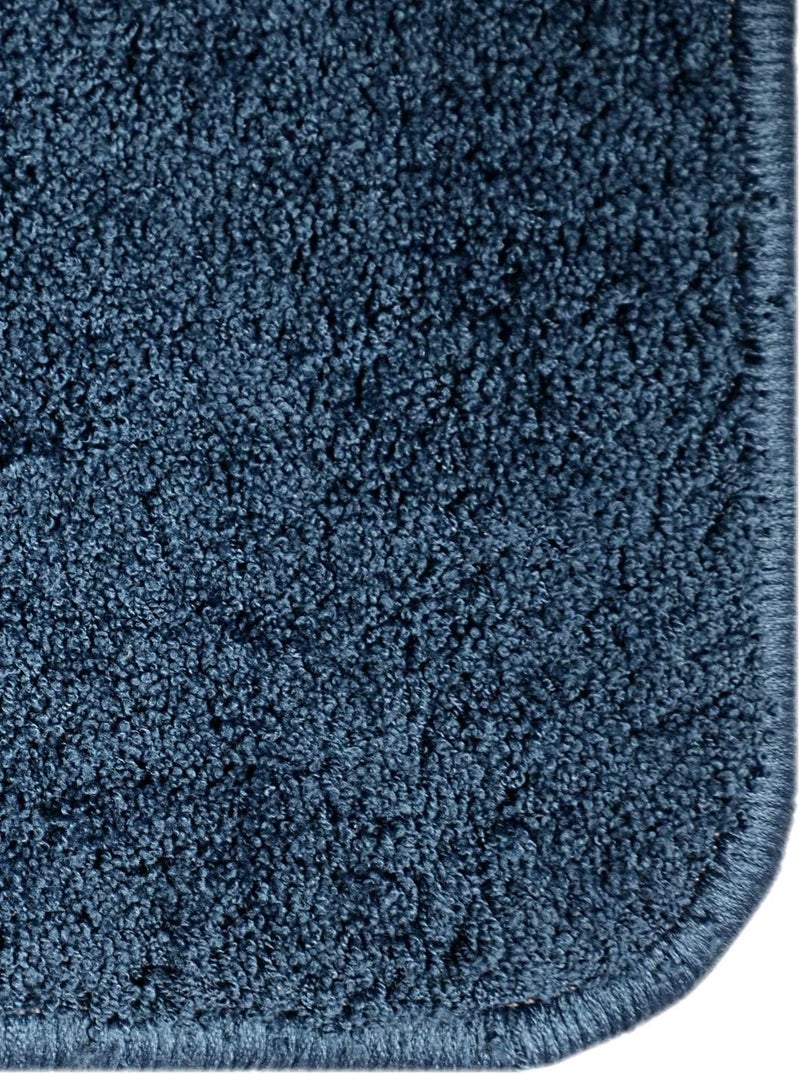 Eminence Home Neo Microfiber Luxury Shaggy Mat 45x70cm - Blue - Image 4